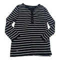 Playera Ralph Lauren Mujer Rayas Negro/blancobotones Talla L