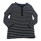 Playera Ralph Lauren Mujer Rayas Negro/blancobotones Talla L