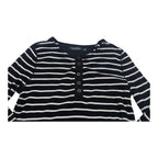 Playera Ralph Lauren Mujer Rayas Negro/blancobotones Talla L