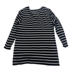 Playera Ralph Lauren Mujer Rayas Negro/blancobotones Talla L