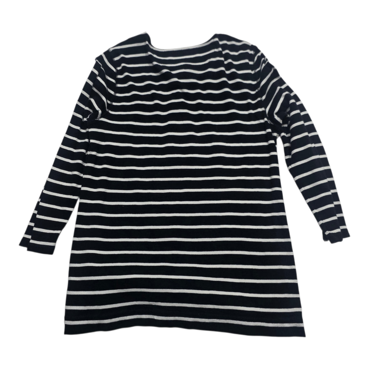 Playera Ralph Lauren Mujer Rayas Negro/blancobotones Talla L