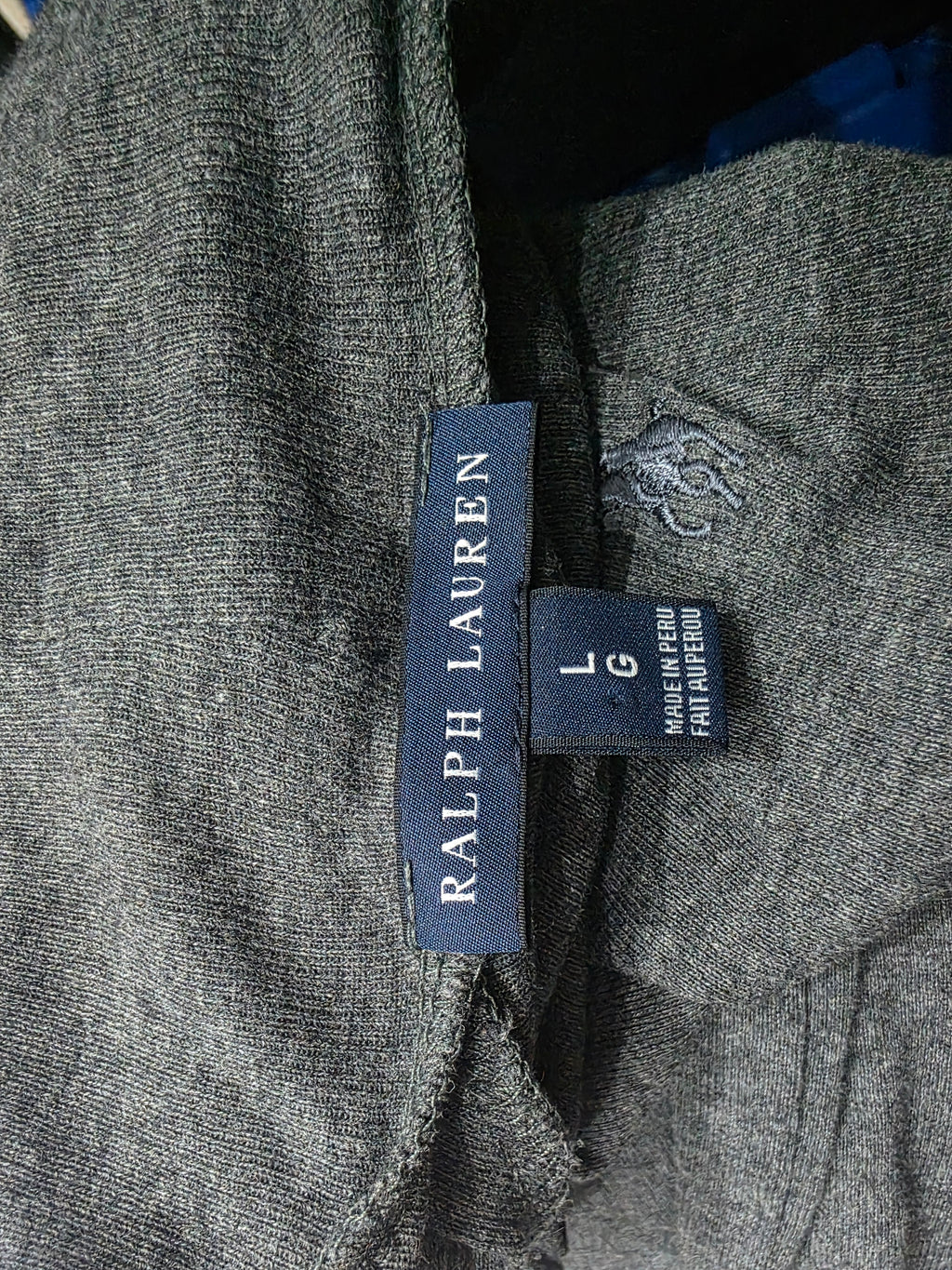 Sueter Ralph Lauren De Mujer Gris Cuello Alto Talla L