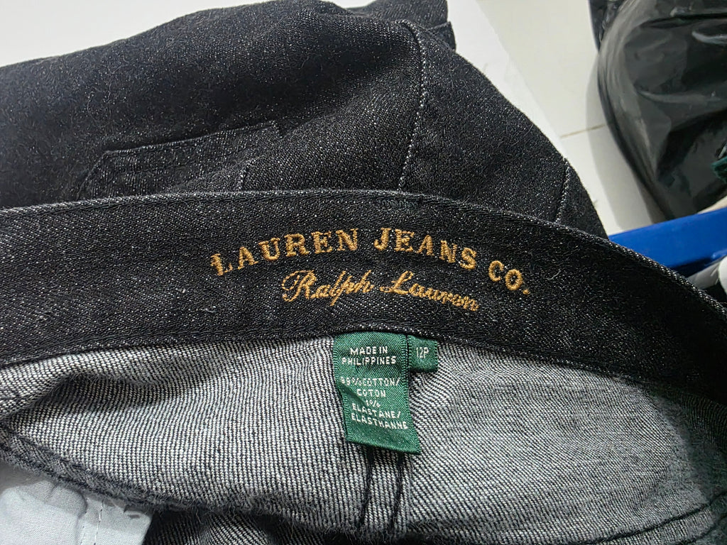 Pantalon Ralph Lauren De Mezclilla Azul Marino De Mujer 12p