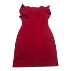 Vestido Formal Tommy Hilfiger Rojo Con Olanes Talla 12