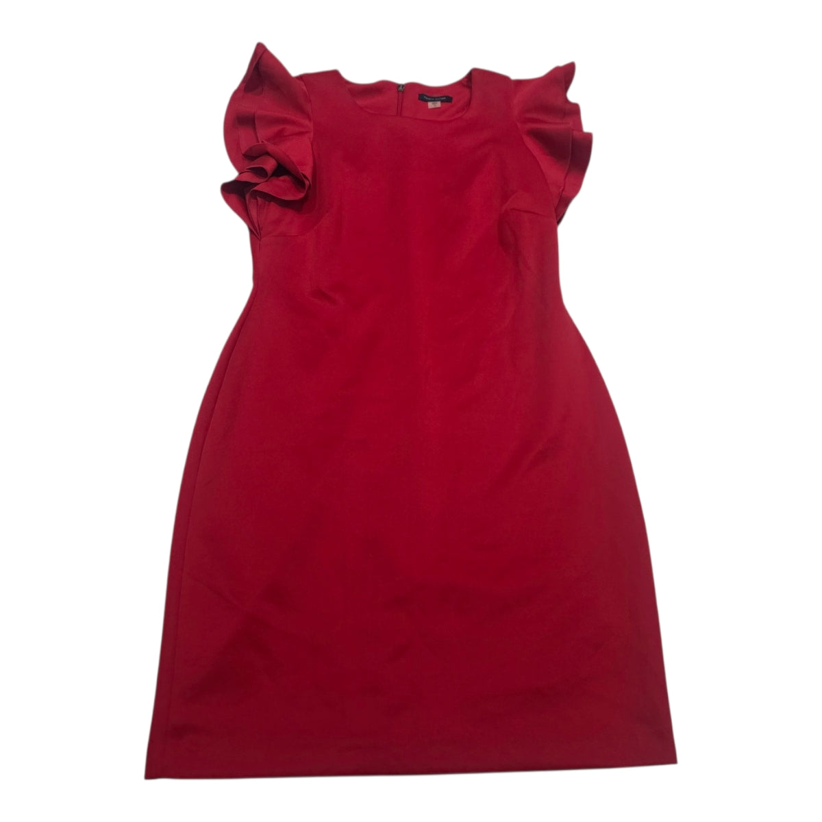 Vestido Formal Tommy Hilfiger Rojo Con Olanes Talla 12