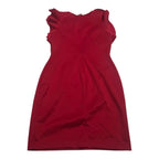 Vestido Formal Tommy Hilfiger Rojo Con Olanes Talla 12