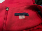 Vestido Formal Tommy Hilfiger Rojo Con Olanes Talla 12