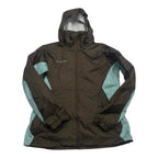 Chamarra Rompe Vientos Columbia De Mujer Cafe/azul Talla L