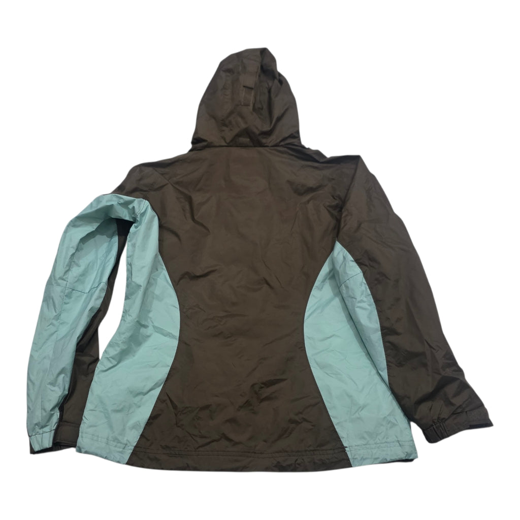 Chamarra Rompe Vientos Columbia De Mujer Cafe/azul Talla L