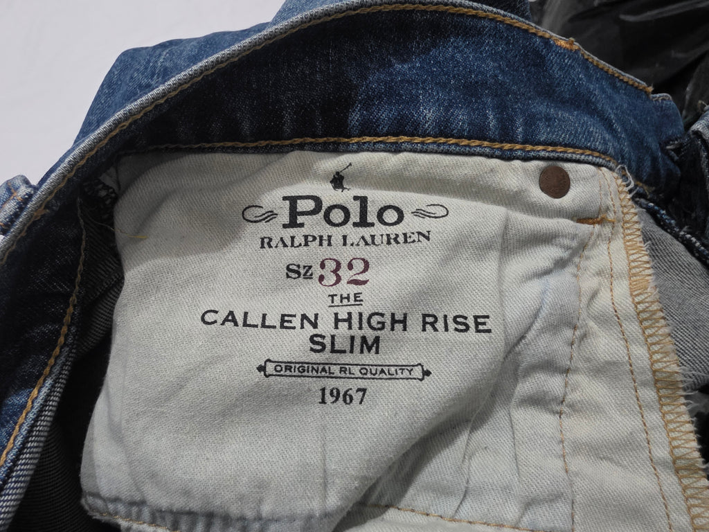 Pantalon De Mezclilla Ralph Lauren De Mujer Azul Talla 32