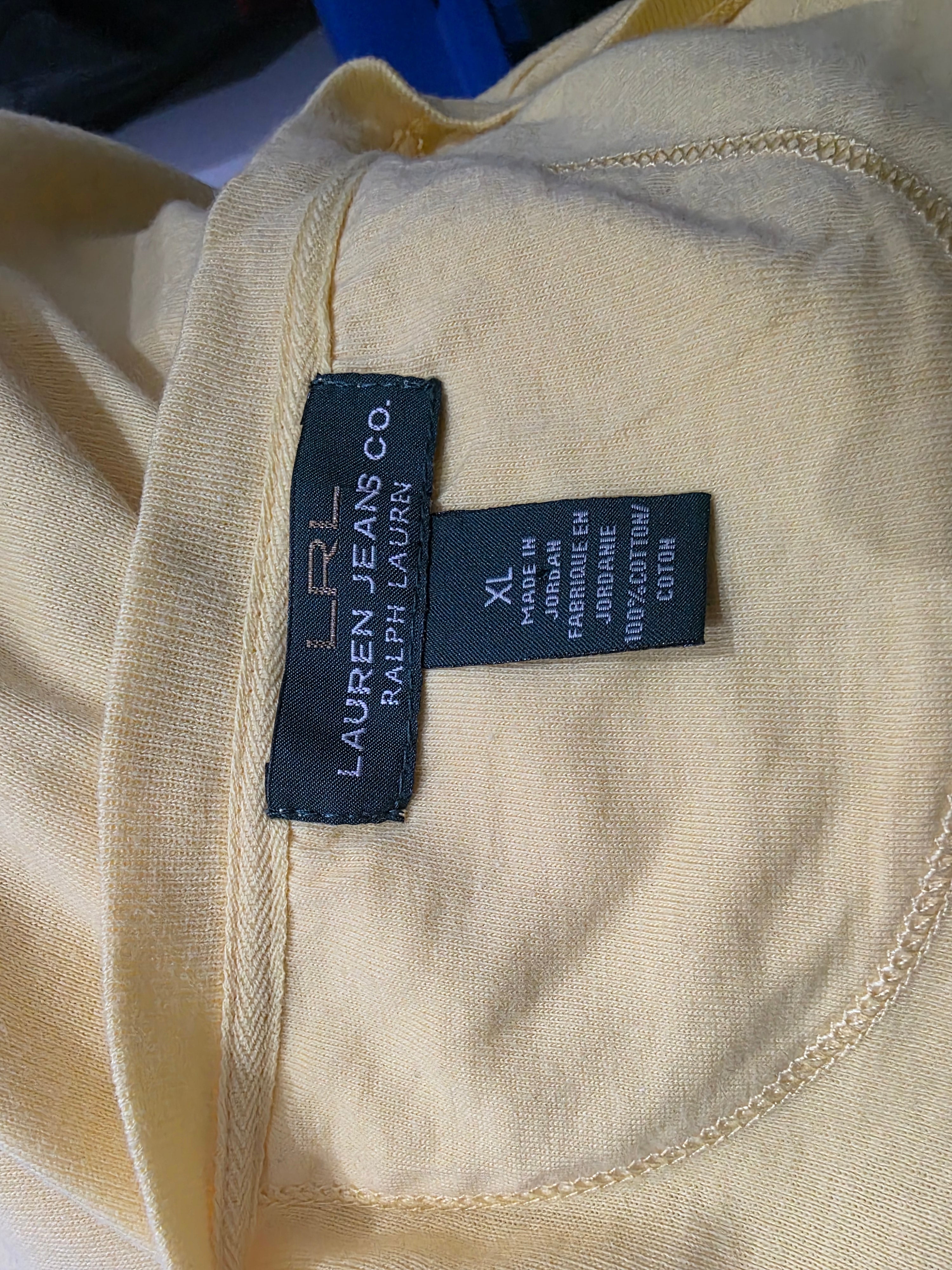 Blusa Ralph Lauren De Mujer Amarillo Manga Corta Talla Xl