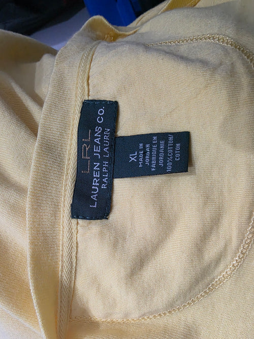Blusa Ralph Lauren De Mujer Amarillo Manga Corta Talla Xl