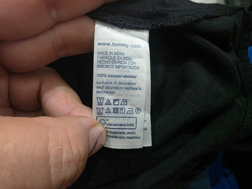 Blusa Tommy Hilfiger Negro Sin Mangas Talla Xl De Mujer
