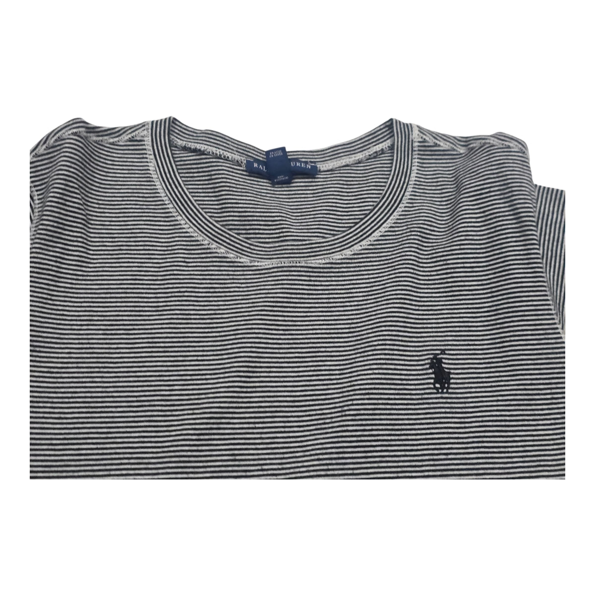 Playera Ralph Lauren De Mujer Negro/blanco Rayas Talla Xl
