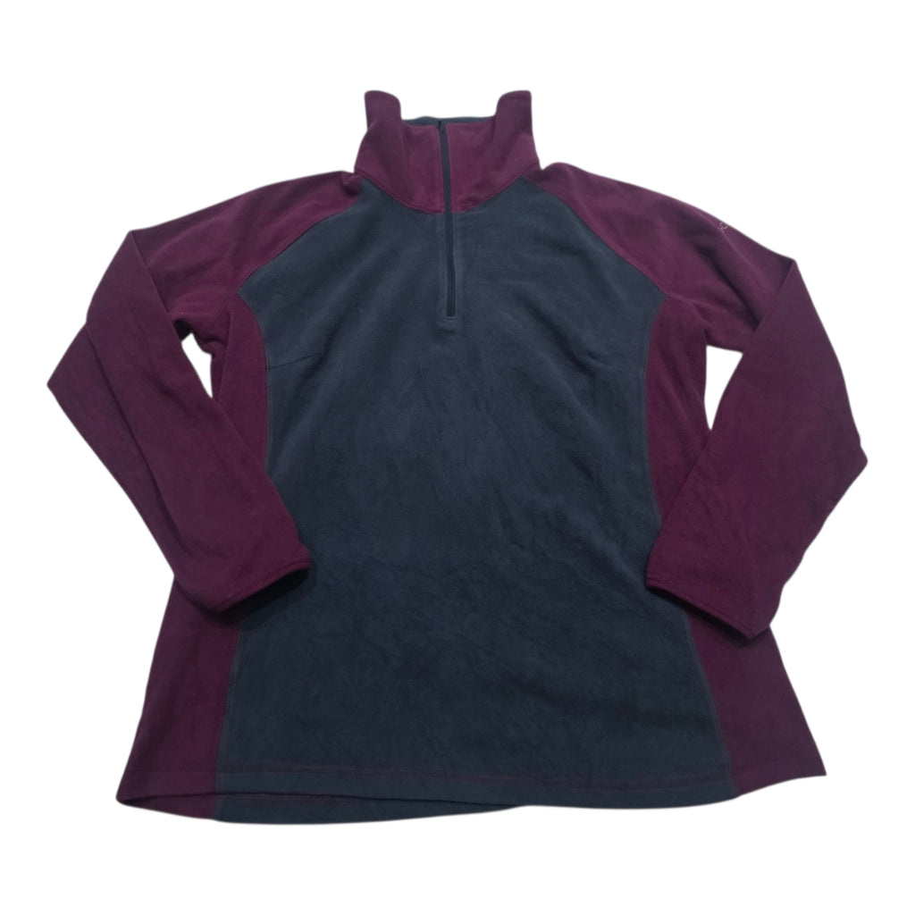 Sudadera Columbia De Mujer Gris/morado Con Cierre Talla Xl