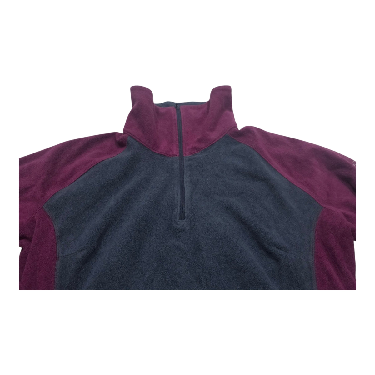 Sudadera Columbia De Mujer Gris/morado Con Cierre Talla Xl