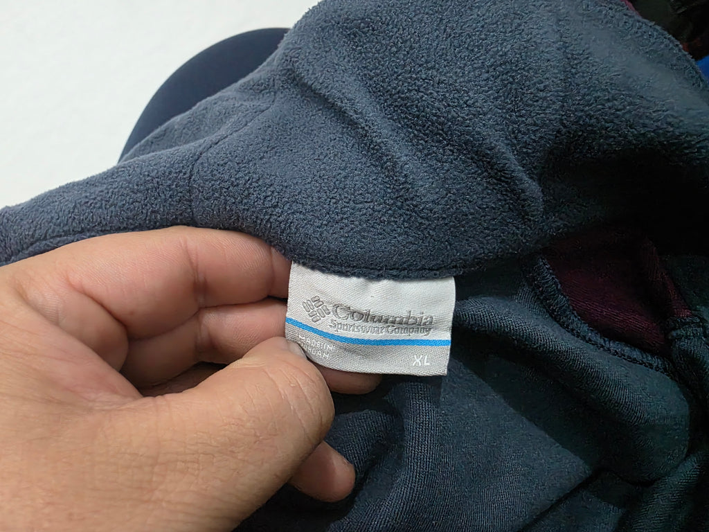 Sudadera Columbia De Mujer Gris/morado Con Cierre Talla Xl