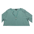 Playera Ralph Lauren De Mujer Rayas Verde Menta Talla Xl