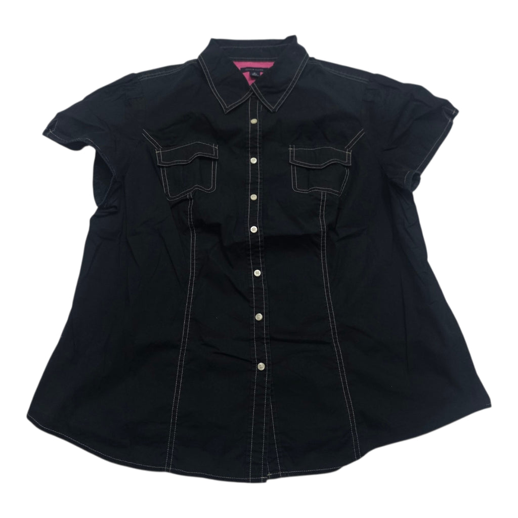 Camisa Tommy Hilfiger De Mujer Negra Manga Corta Talla 1x