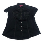 Camisa Tommy Hilfiger De Mujer Negra Manga Corta Talla 1x
