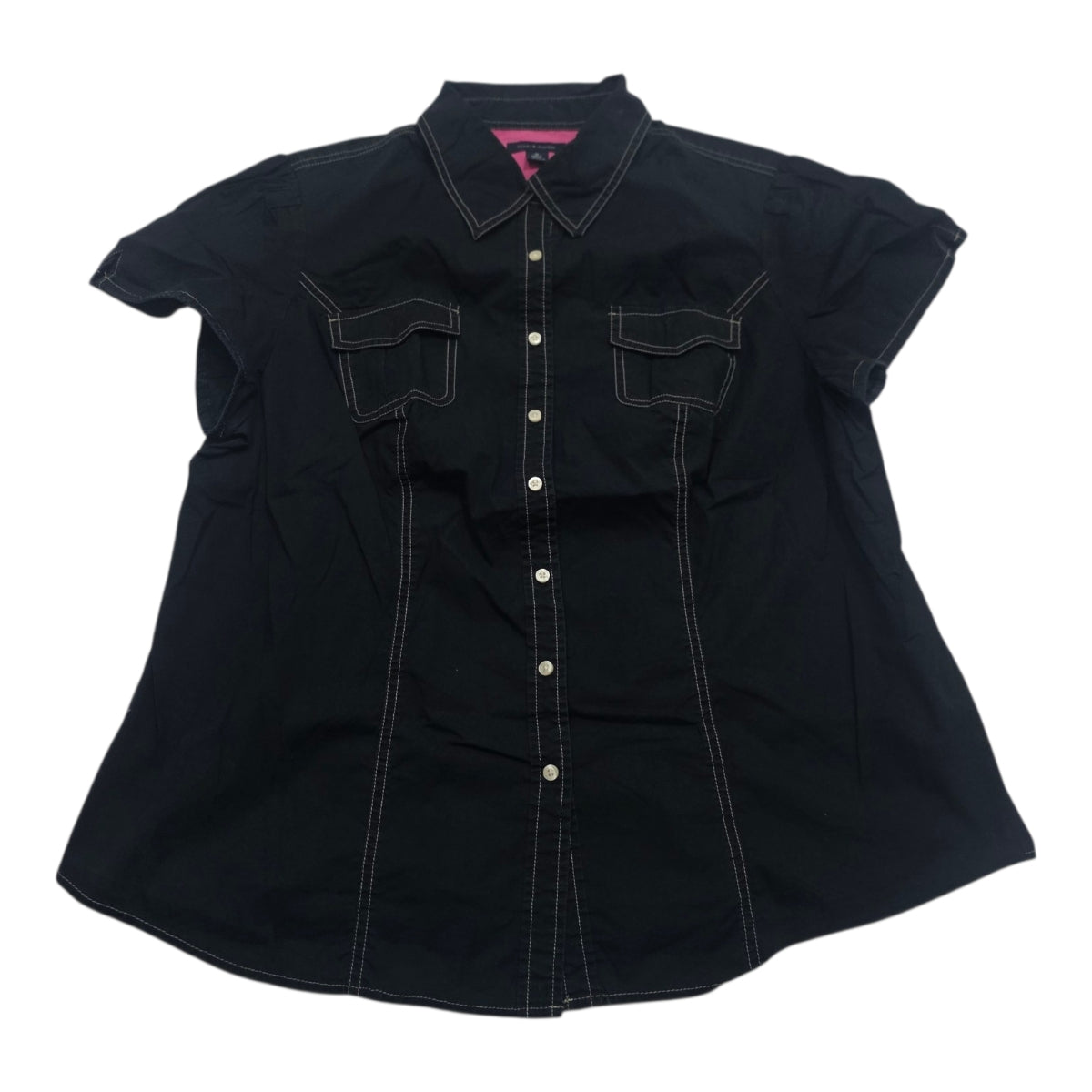 Camisa Tommy Hilfiger De Mujer Negra Manga Corta Talla 1x