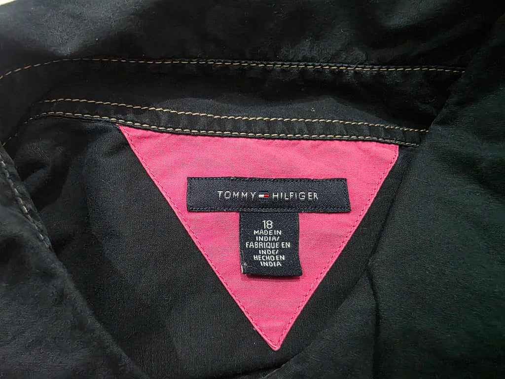 Camisa Tommy Hilfiger De Mujer Negra Manga Corta Talla 1x