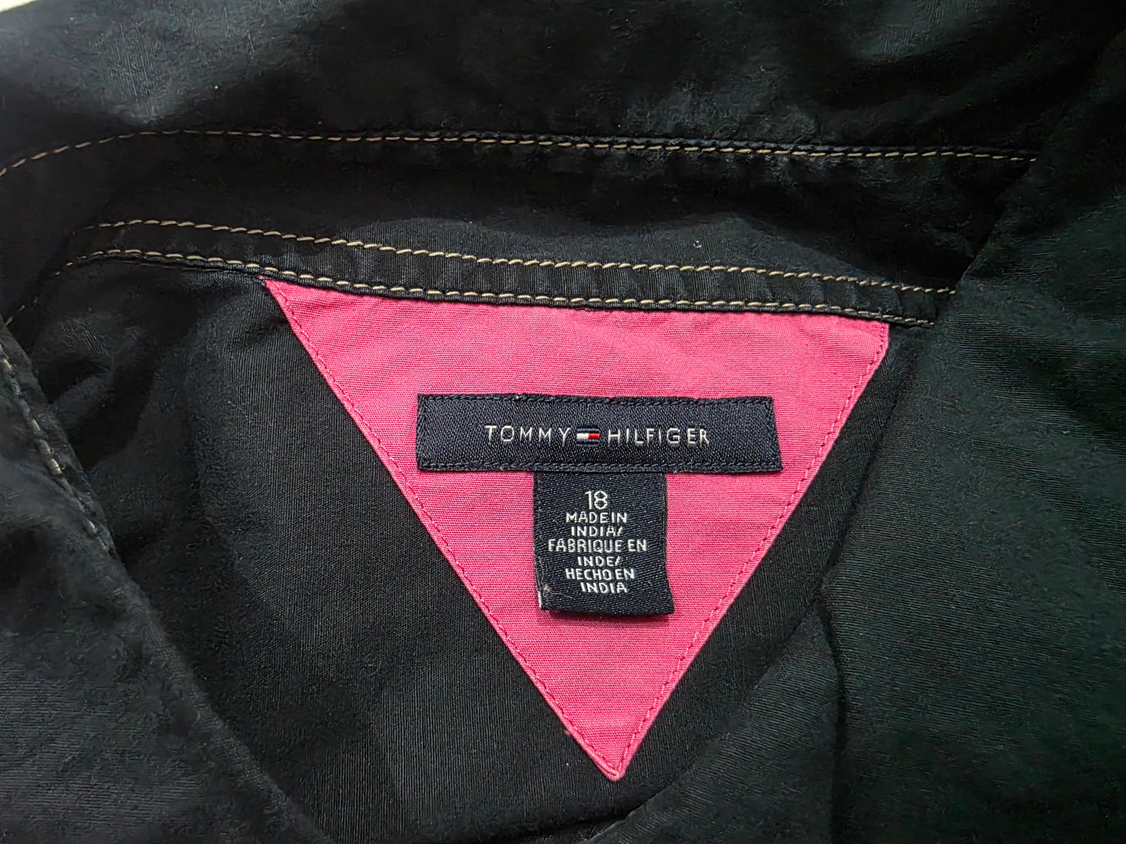 Camisa Tommy Hilfiger De Mujer Negra Manga Corta Talla 1x