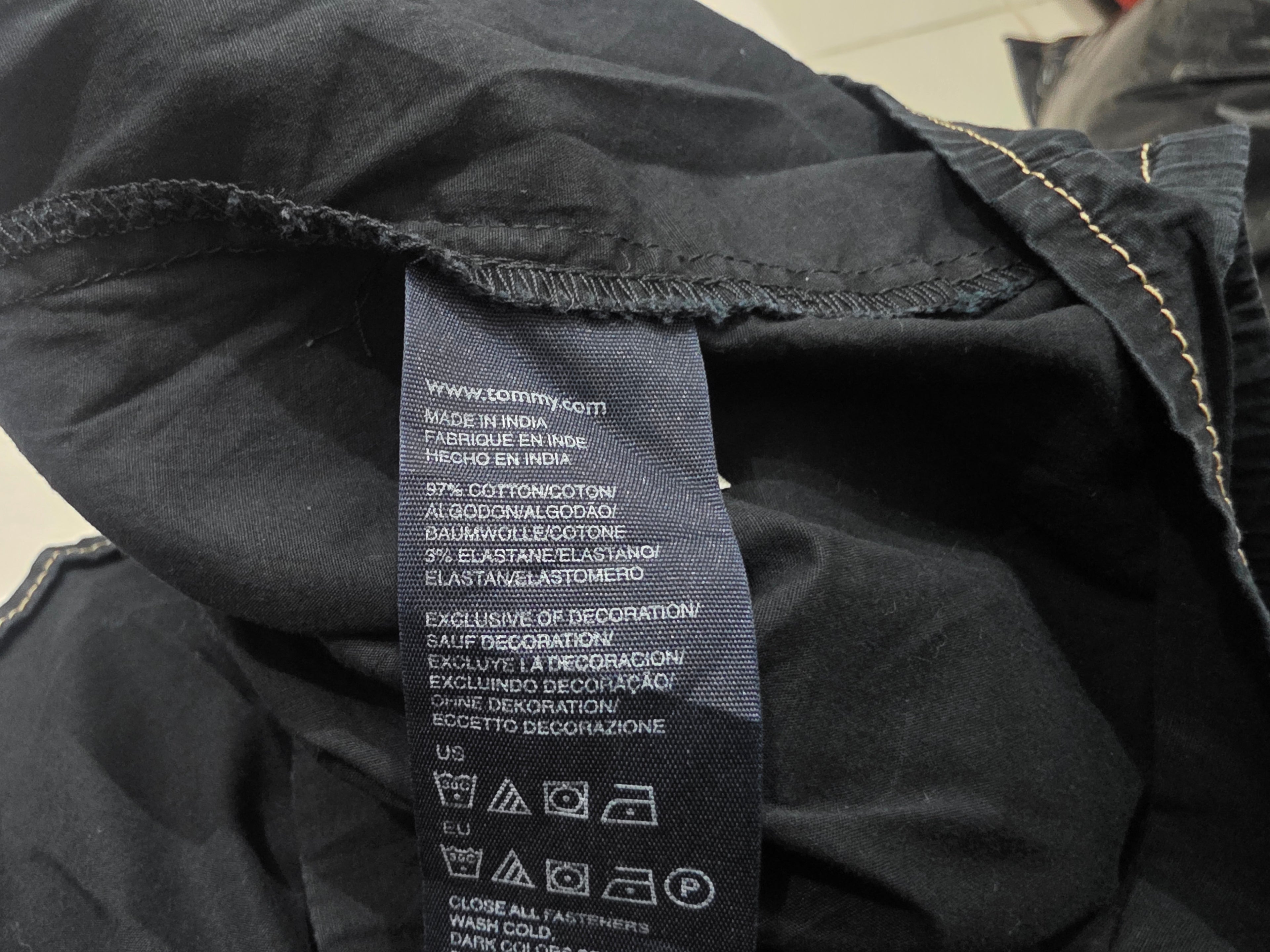 Camisa Tommy Hilfiger De Mujer Negra Manga Corta Talla 1x