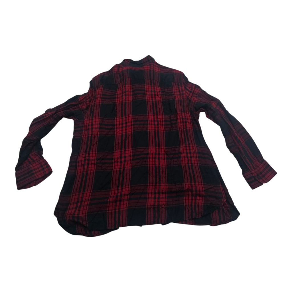 Camisa De Mujer Ralphlauren A Cuadros Negro/rojo Talla 1x