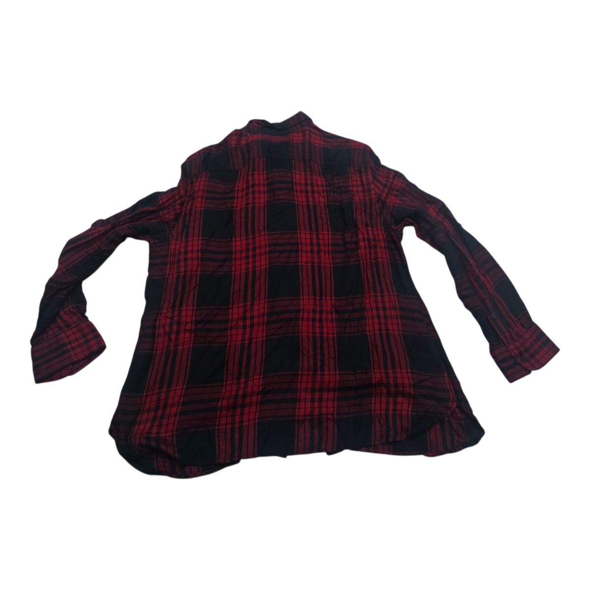 Camisa De Mujer Ralphlauren A Cuadros Negro/rojo Talla 1x