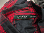 Camisa De Mujer Ralphlauren A Cuadros Negro/rojo Talla 1x