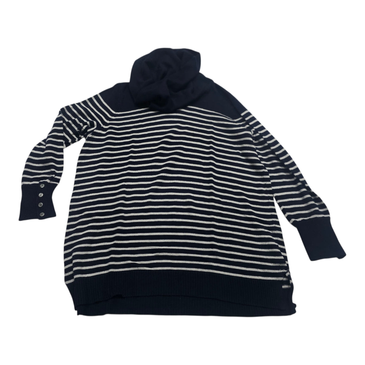 Sueter De Mujer Ralph Lauren Cuello Alto Rayas Azul Talla 1x