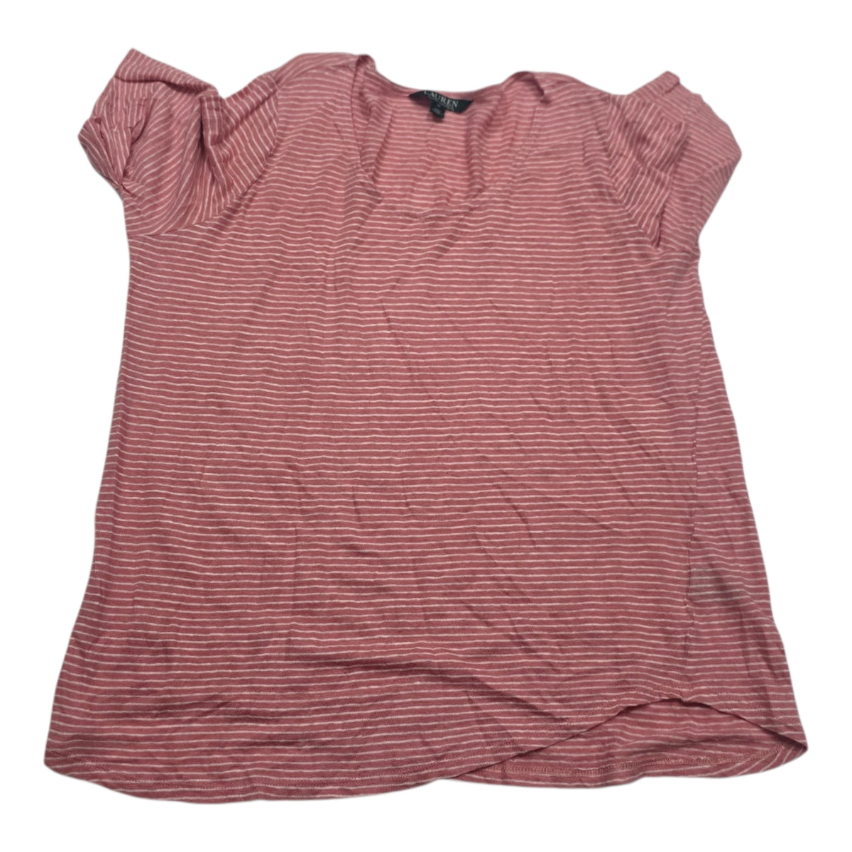 Blusa Ralph Lauren Mujer Manga Corta Coral Lineas Talla 1x