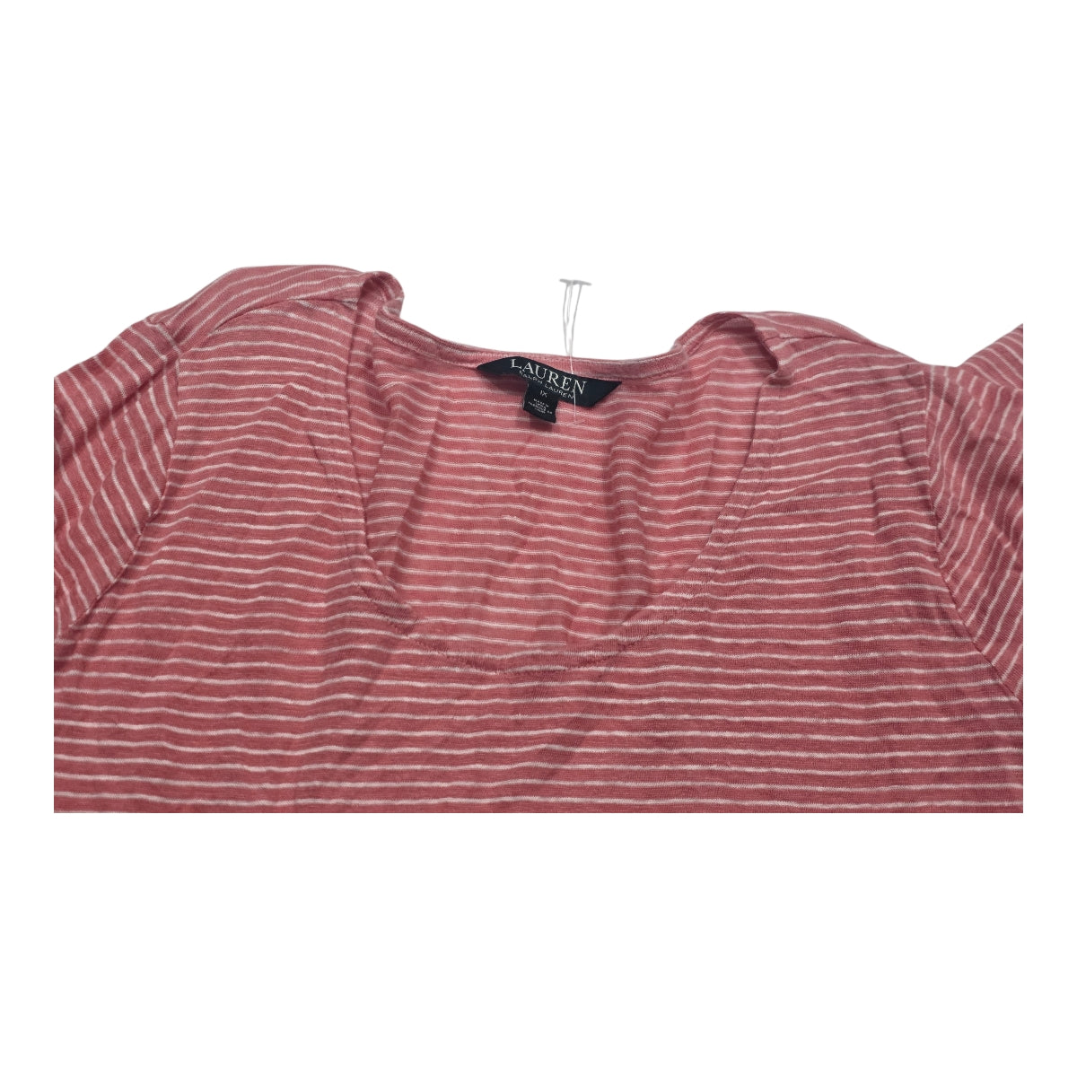 Blusa Ralph Lauren Mujer Manga Corta Coral Lineas Talla 1x