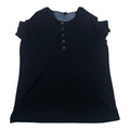 Blusa Ralph Lauren Azul Marino Manga Corta De Mujer Talla 1x