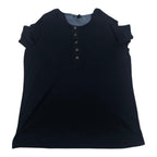 Blusa Ralph Lauren Azul Marino Manga Corta De Mujer Talla 1x