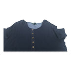 Blusa Ralph Lauren Azul Marino Manga Corta De Mujer Talla 1x