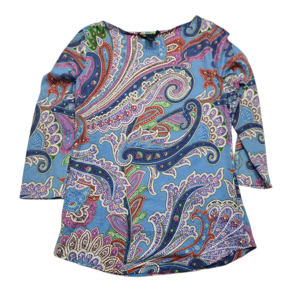 Playera Multicolor Ralph Lauren Mujer Figuras Extra Chico