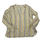 Blusa Fresca Michael Kors Mujer Amarilla Con Lineas Petite