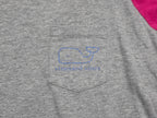 Playera Vineyard Vines Extra Chica Gris Con Rosa De Mujer