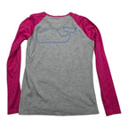 Playera Vineyard Vines Extra Chica Gris Con Rosa De Mujer
