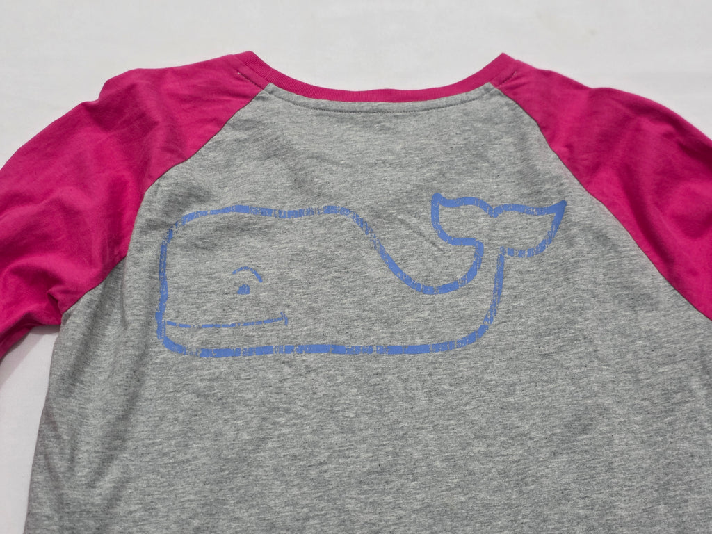 Playera Vineyard Vines Extra Chica Gris Con Rosa De Mujer
