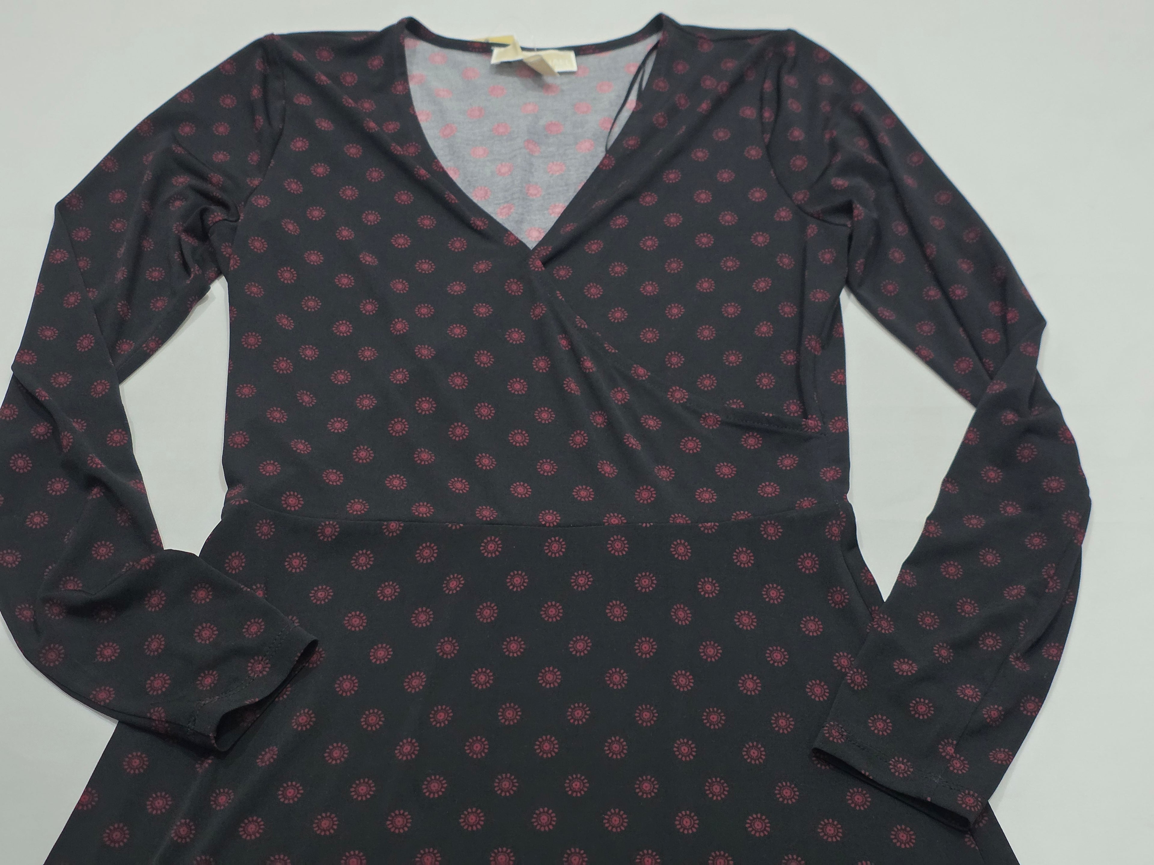Vestido Escote Cruzado Michael Kors Mujer Extra Chico Larga