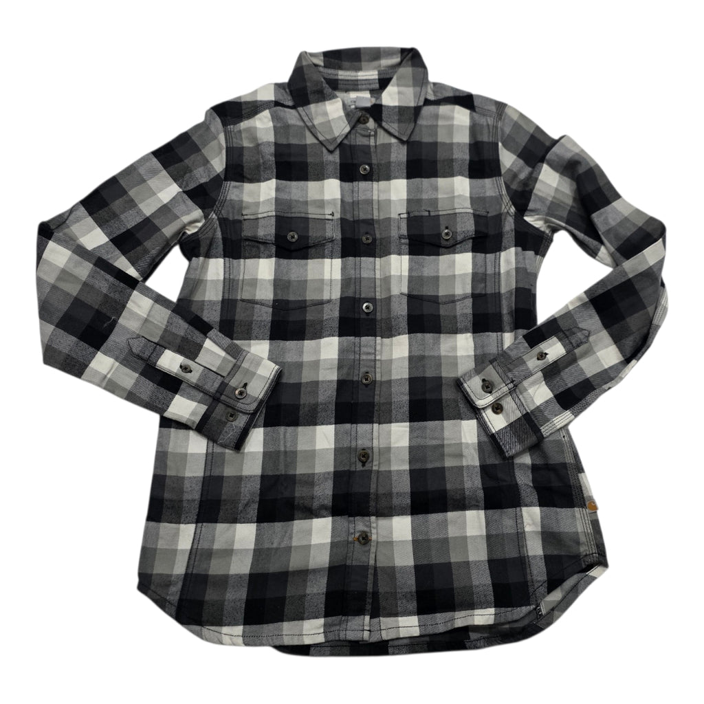 Camisa Carhart De Mujer Extra Chica 0/2 Cuadriculada Gris