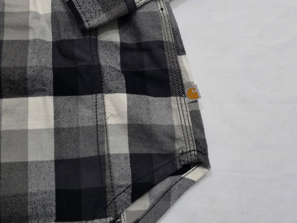 Camisa Carhart De Mujer Extra Chica 0/2 Cuadriculada Gris
