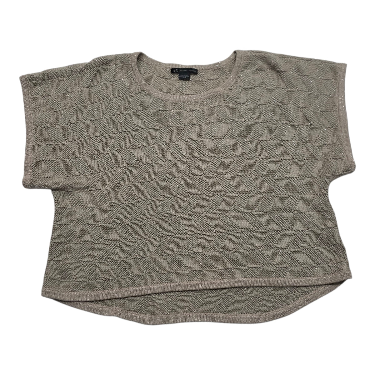 Blusa Armani Exchange Mujer Extra Chica De Lino Color Cafe