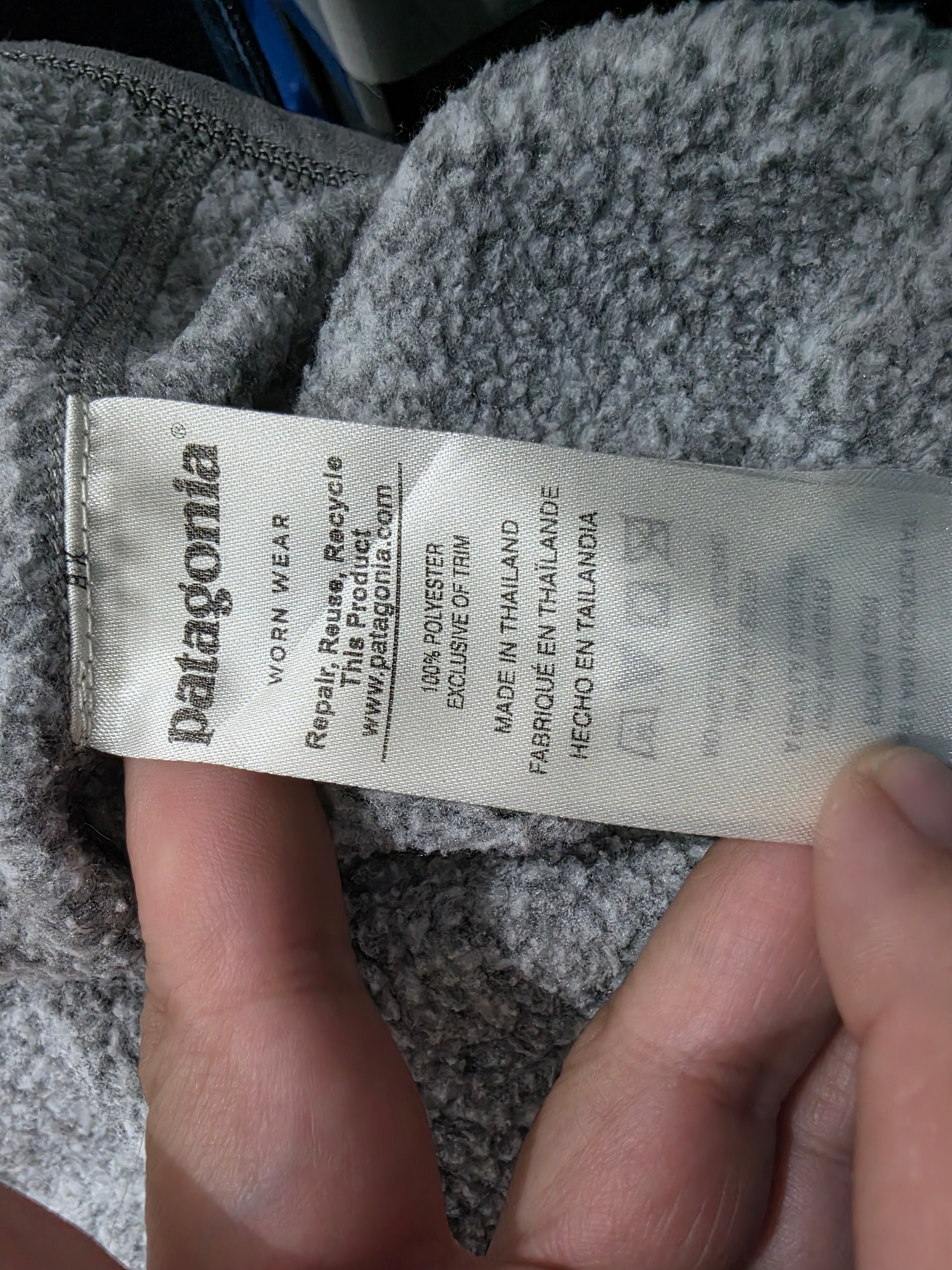 Chamarra Ligera Patagonia Mujer Chica Color Gris Jaspeado