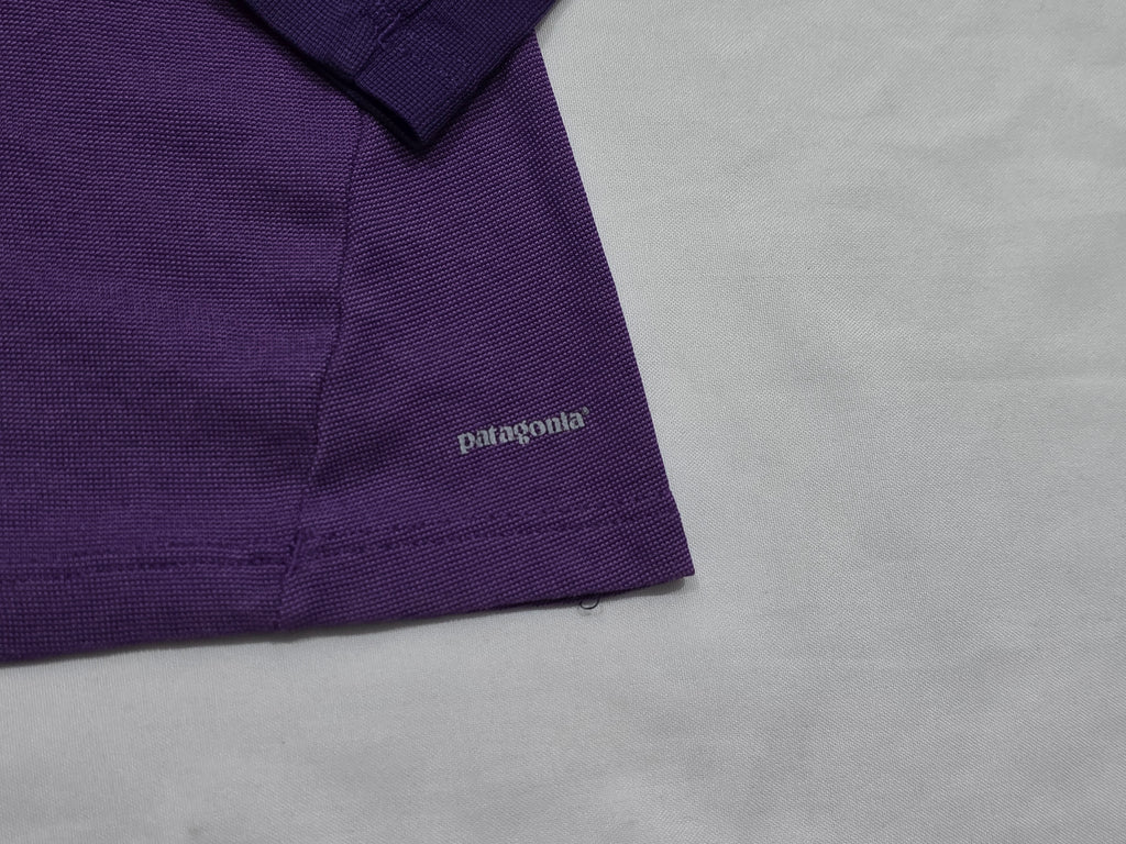 Playera Patagonia Capilene Mujer Morado Manga Larga Chica