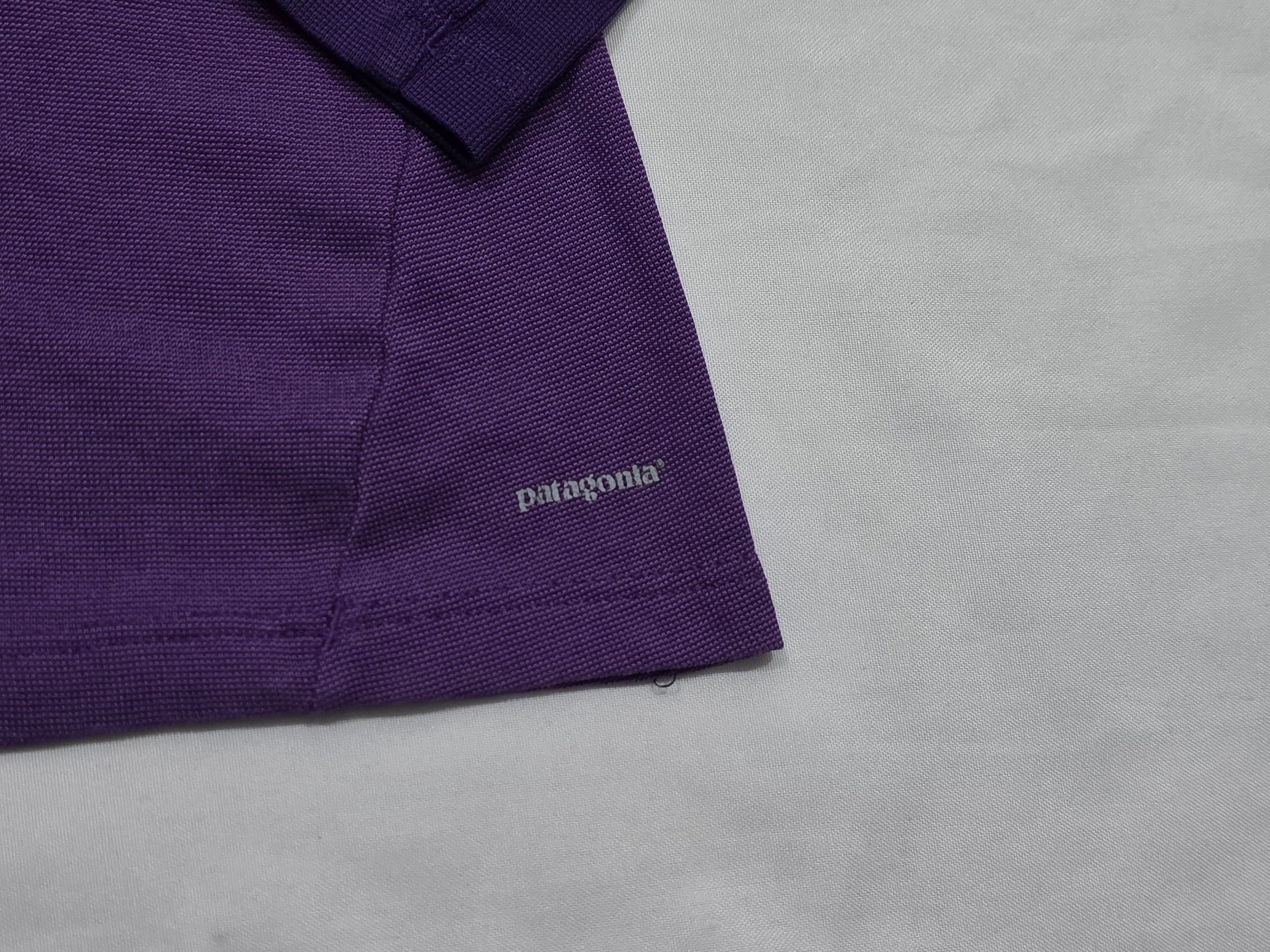 Playera Patagonia Capilene Mujer Morado Manga Larga Chica