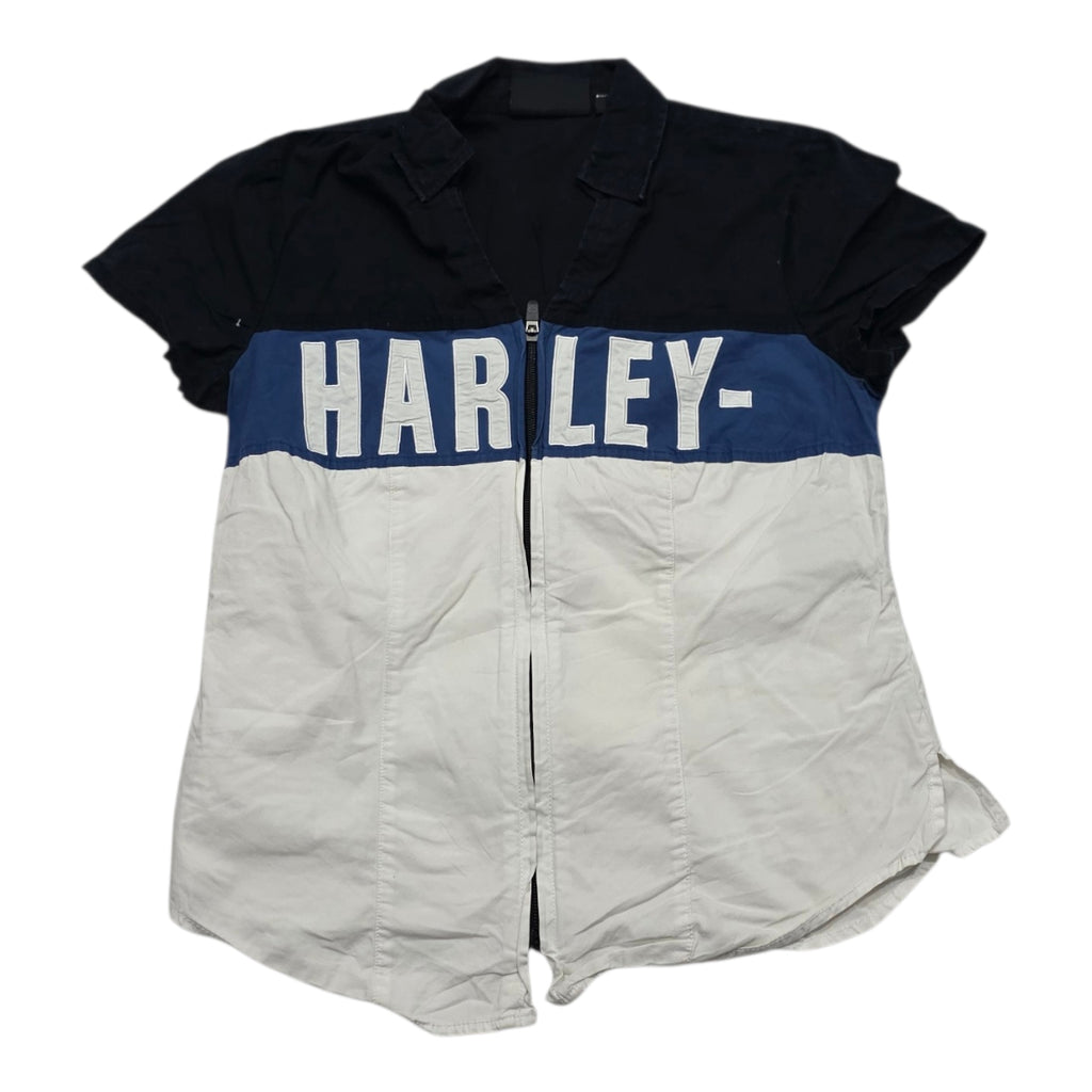 Camisola Harley Davidson Mujer Talla Chica Blanco Con Negro